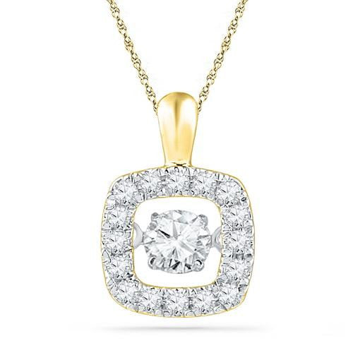 10K Yellow-gold 0.26CTW DIAMOND FASHION PENDANT