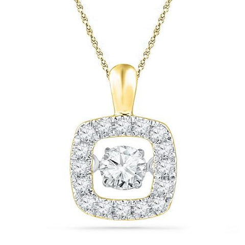 10K Yellow-gold 0.26CTW DIAMOND FASHION PENDANT