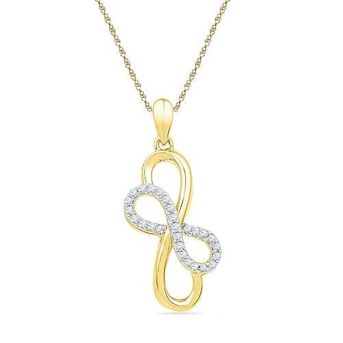 10K Yellow-gold 0.16CTW DIAMOND FASHION PENDANT