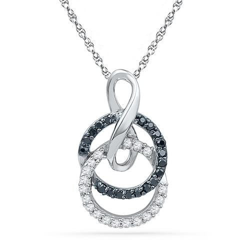 10KT White Gold 0.20CTW DIAMOND FASHION PENDANT