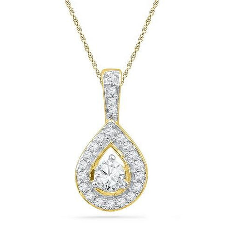 10K Yellow-gold 0.33CTW DIAMOND FASHION PENDANT