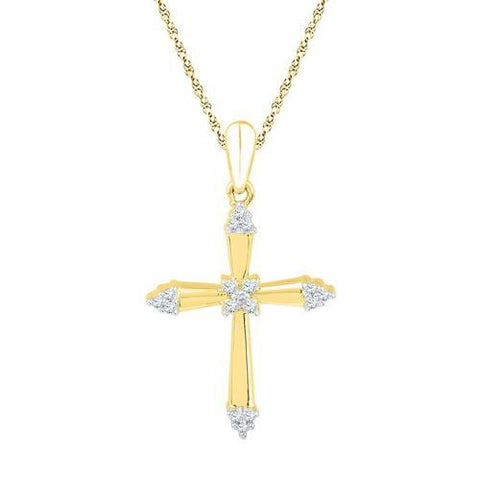 10K Yellow-gold 0.10CTW DIAMOND FASHION PENDANT