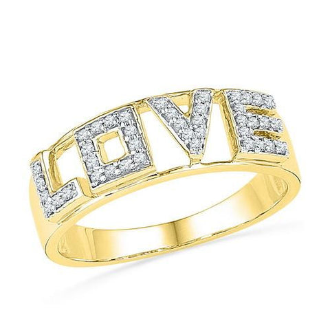 10K Yellow-gold 0.16CTW DIAMOND FASHION BAND