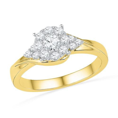 10K Yellow-gold 0.50CTW DIAMOND FASHION RING