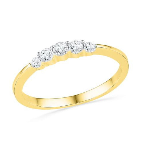 10K Yellow-gold 0.25CTW DIAMOND FASHION RING