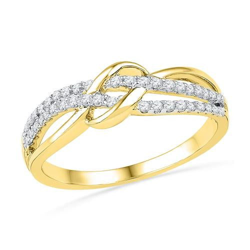 10K Yellow-gold 0.20CTW DIAMOND FASHION BAND