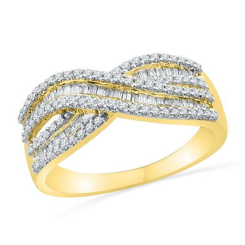 10K Yellow-gold 0.50CTW DIAMOND FASHION BAND