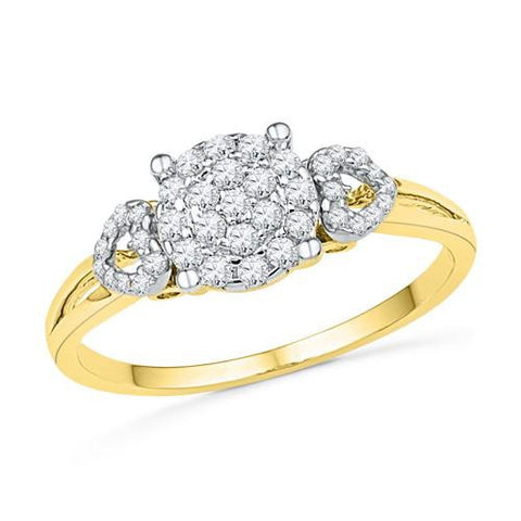 10K Yellow-gold 0.33CTW DIAMOND FASHION RING