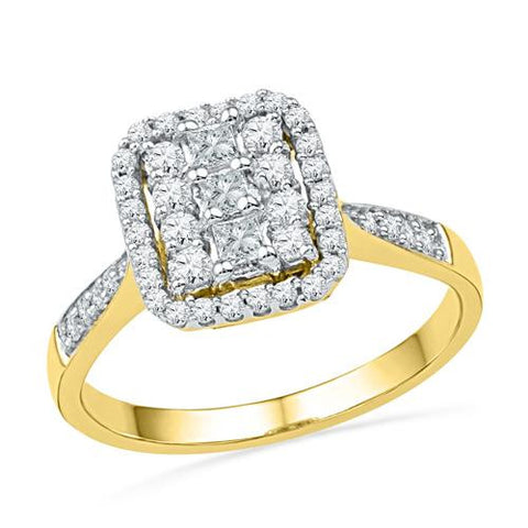 10K Yellow-gold 0.50CTW DIAMOND FASHION RING