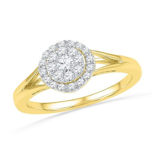 10K Yellow-gold 0.33CTW DIAMOND FASHION RING