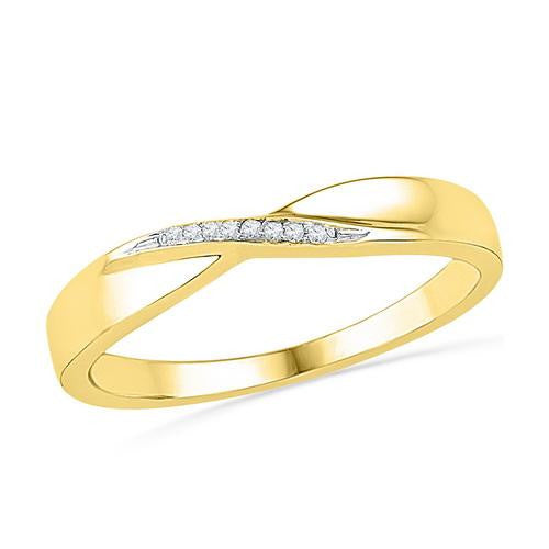 10K Yellow-gold 0.03CTW DIAMOND FASHION BAND