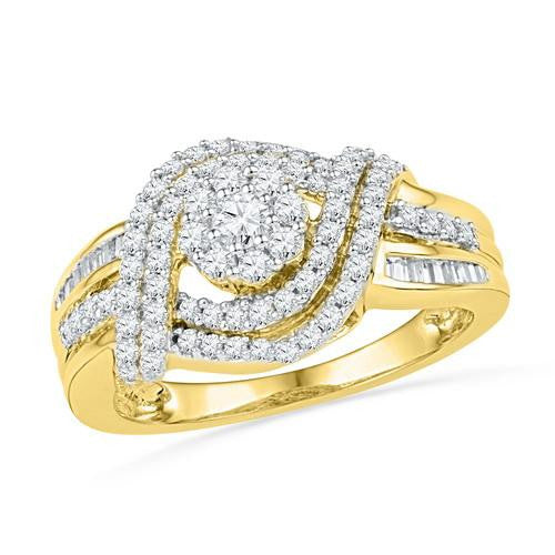 10K Yellow-gold 0.75CTW DIAMOND FASHION RING