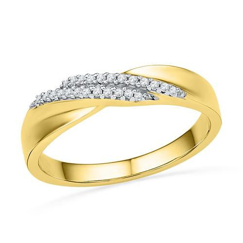 10K Yellow-gold 0.10CTW DIAMOND FASHION BAND