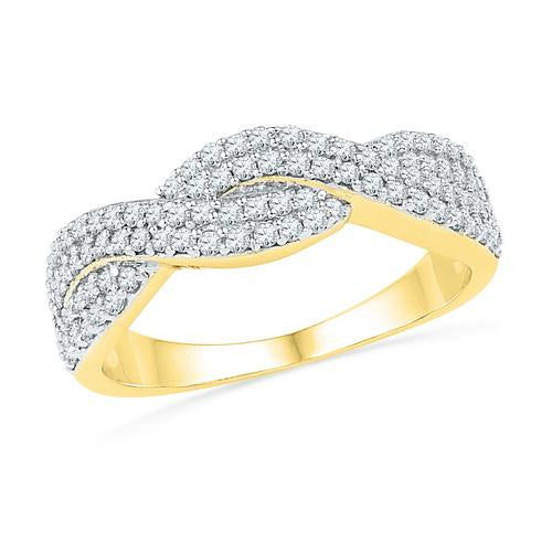 10K Yellow-gold 0.50CTW DIAMOND FASHION BAND