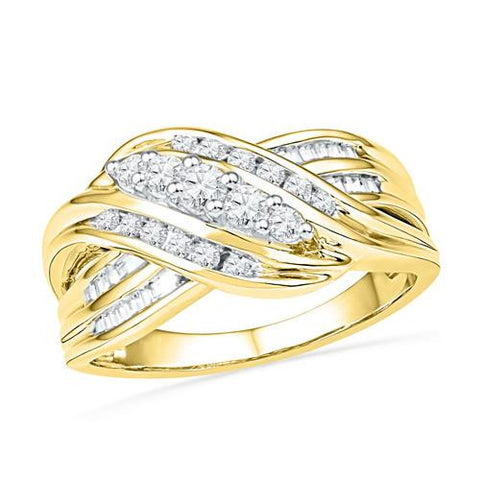 10K Yellow-gold 0.50CTW DIAMOND FASHION RING