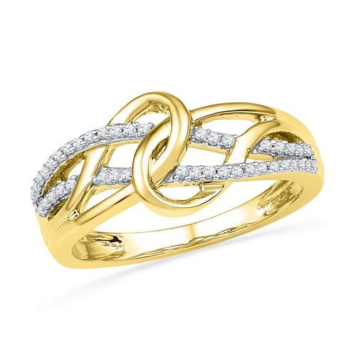 10K Yellow-gold 0.16CTW DIAMOND FASHION RING