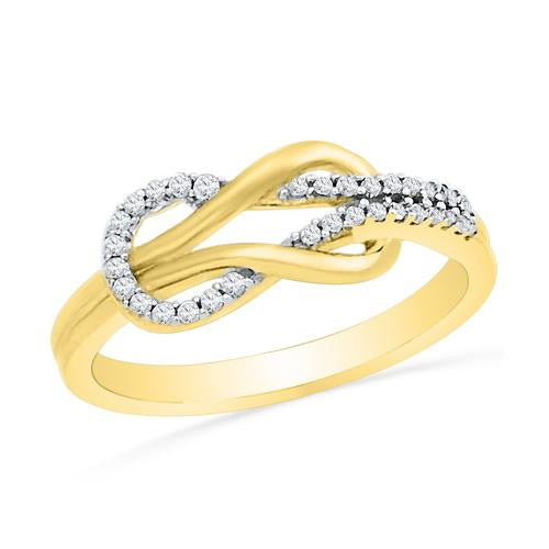 10K Yellow-gold 0.16CTW DIAMOND FASHION RING