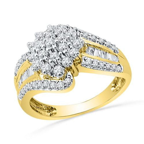 10K Yellow-gold 1.02CTW DIAMOND FASHION RING