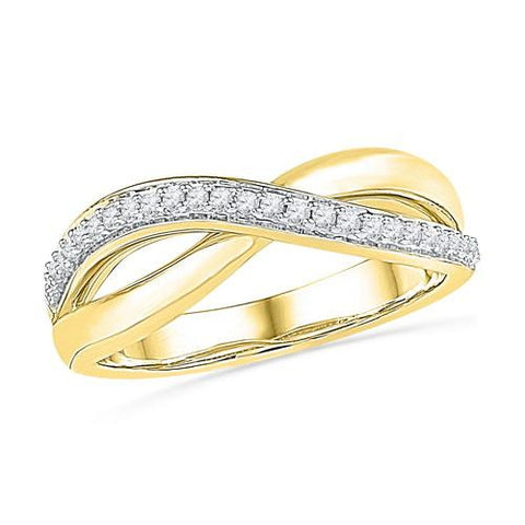 10K Yellow-gold 0.11CTW DIAMOND FASHIO BAND