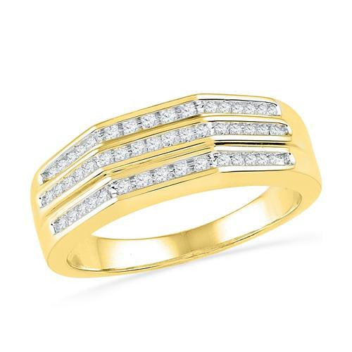 10K Yellow-gold 0.25CTW DIAMOND FASHION RING