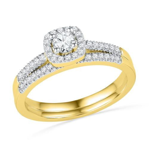 10K Yellow-gold 0.33CTW DIAMOND FASHION BRIDAL SET