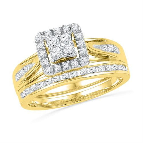 10K Yellow-gold 0.50CTW DIAMOND FASHION BRIDAL SET