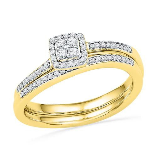 10K Yellow-gold 0.33CTW DIAMOND FASHION BRIDAL SET