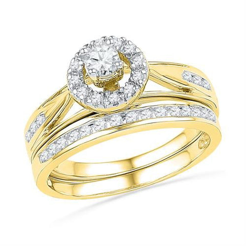 10K Yellow-gold 0.50CTW DIAMOND FASHION BRIDAL SET