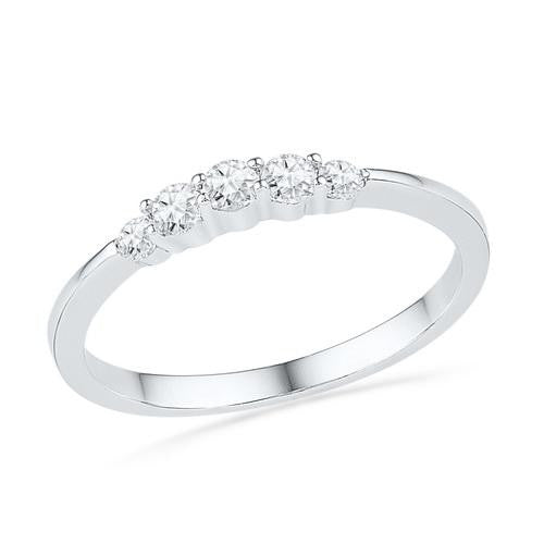 10KT White Gold 0.25CTW DIAMOND FASHION RING