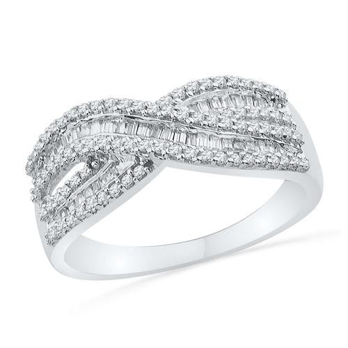 10KT White Gold 0.50CTW DIAMOND FASHION BAND