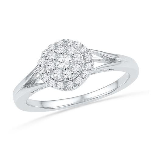 10KT White Gold 0.33CTW DIAMOND FASHION RING