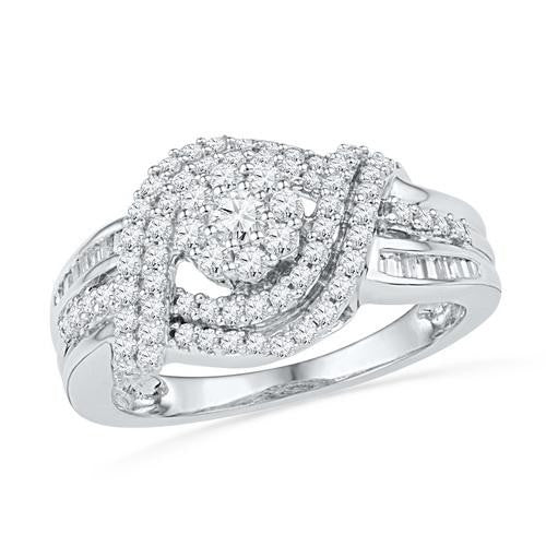 10KT White Gold 0.75CTW DIAMOND FASHION RING