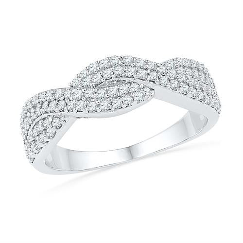 10KT White Gold 0.50CTW DIAMOND FASHION BAND