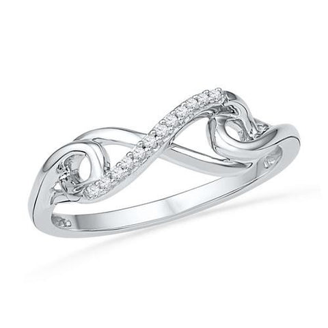 10KT White Gold 0.05CTW DIAMOND FASHION RING