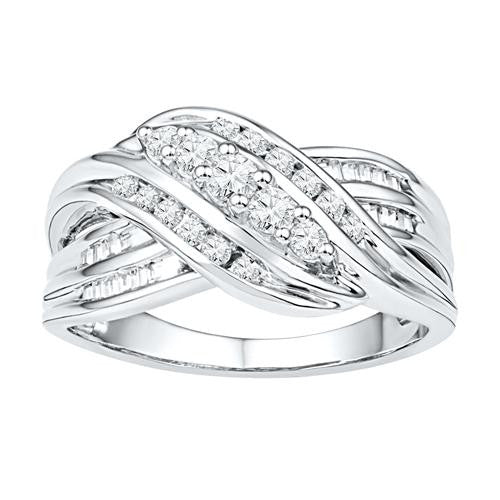 10KT White Gold 0.50CTW DIAMOND FASHION RING