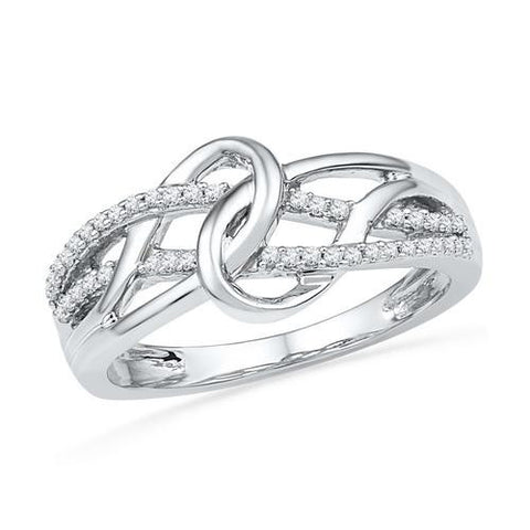 10KT White Gold 0.16CTW DIAMOND FASHION RING