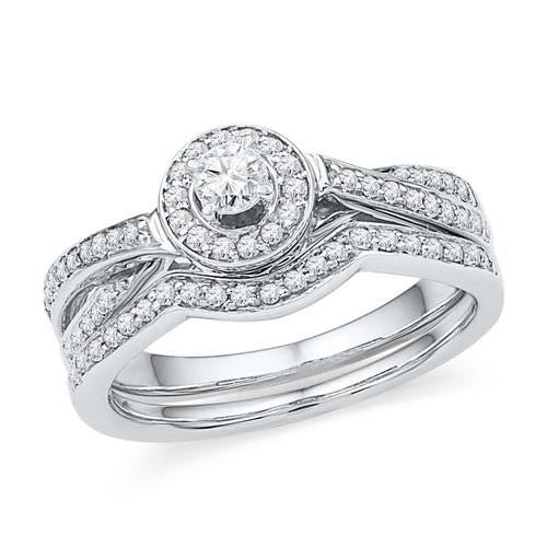 10KT White Gold 0.50CTW DIAMOND FASHION BRIDLA SET