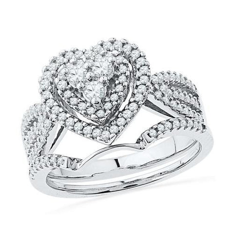 10KT White Gold 0.63CTW DIAMOND FASHION BRIDAL SET