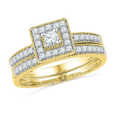 10K Yellow-gold 0.50CTW DIAMOND FASHION BRIDAL SET