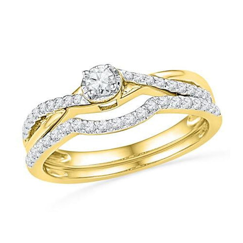 10K Yellow-gold 0.33CTW DIAMOND FASHION BRIDAL SET