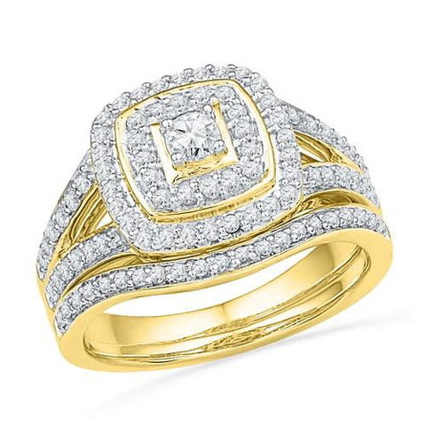 10K Yellow-gold 0.63CTW DIAMOND FASHION BRIDAL RING