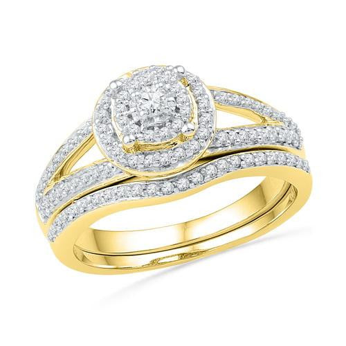 10K Yellow-gold 0.50CTW DIAMOND FASHION BRIDAL SET