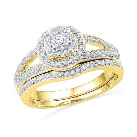 10K Yellow-gold 0.50CTW DIAMOND FASHION BRIDAL SET