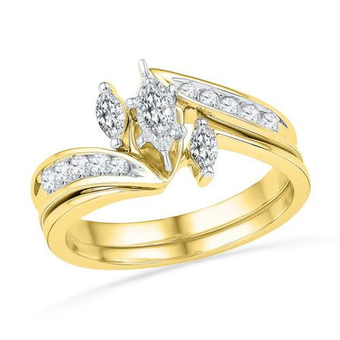 10K Yellow-gold 0.50CTW DIAMOND FASHION BRIDAL SET