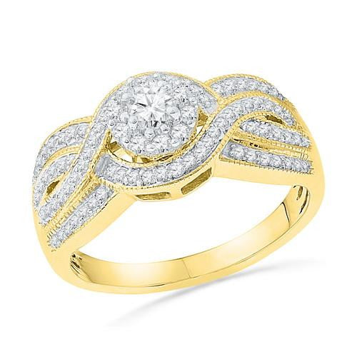 10K Yellow-gold 0.50CTW DIAMOND FASHION BRIDAL SET