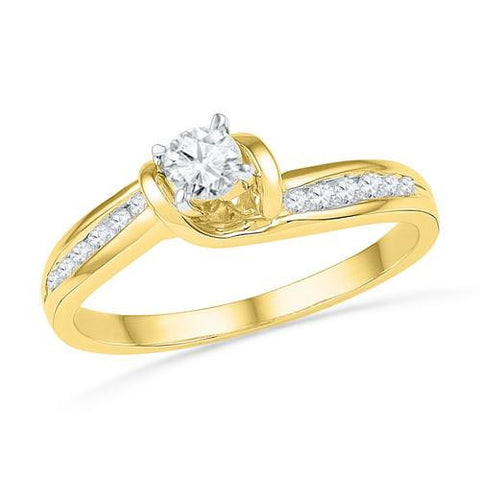 10K Yellow-gold 0.33CTW DIAMOND FASHION RING