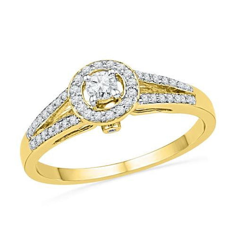 10K Yellow-gold 0.25CTW DIAMOND FASHION RING