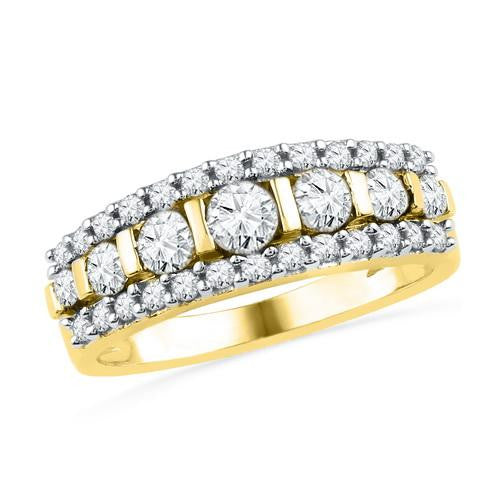 10K Yellow-gold 1.00CTW DIAMOND FASHION BAND