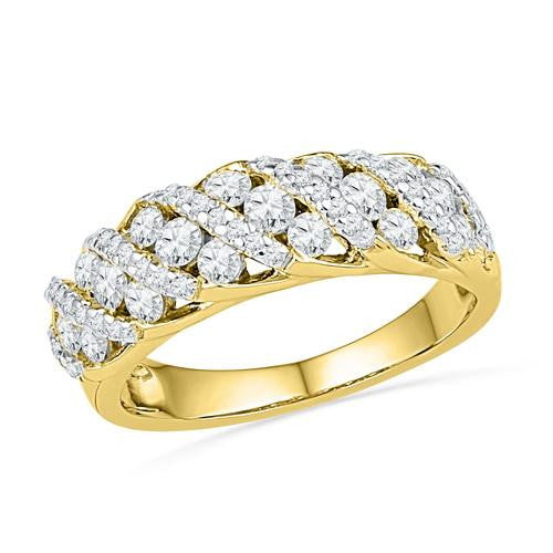 10K Yellow-gold 1.00CTW DIAMOND FASHION BAND