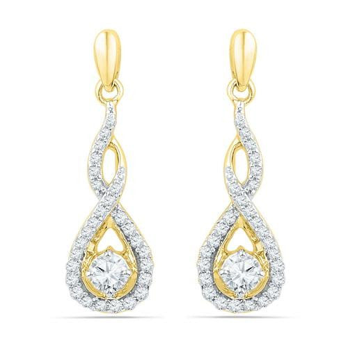 10K Yellow-gold 0.50CTW DIAMOND FASHION EARRING